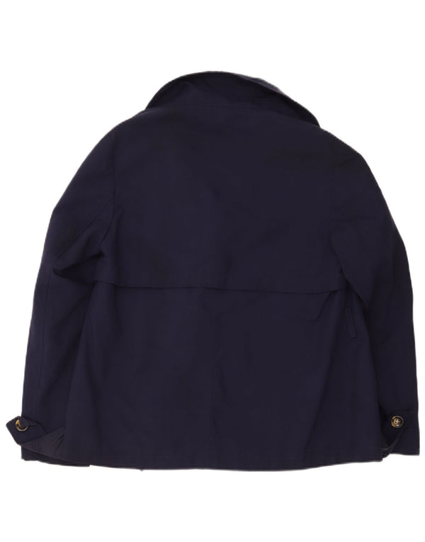 Marks & Spencer Γυναικεία κοντή καμπαρντίνα UK 14 Large Navy Blue Polyester