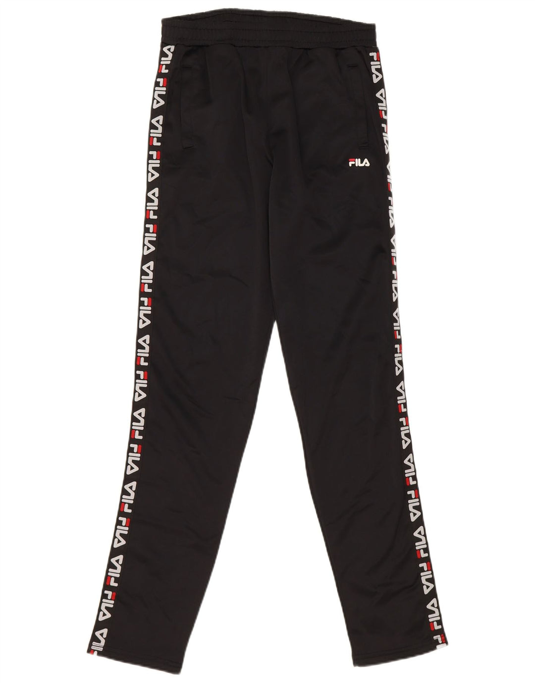 Fila Jungen-Trainingshose mit Grafik, 13–14 Jahre, schwarzes Polyester