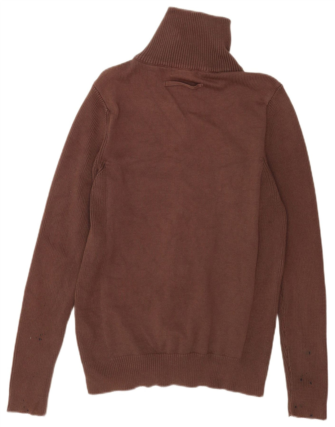 Zara Mens Cardigan Sweater Large Brown Cotton
