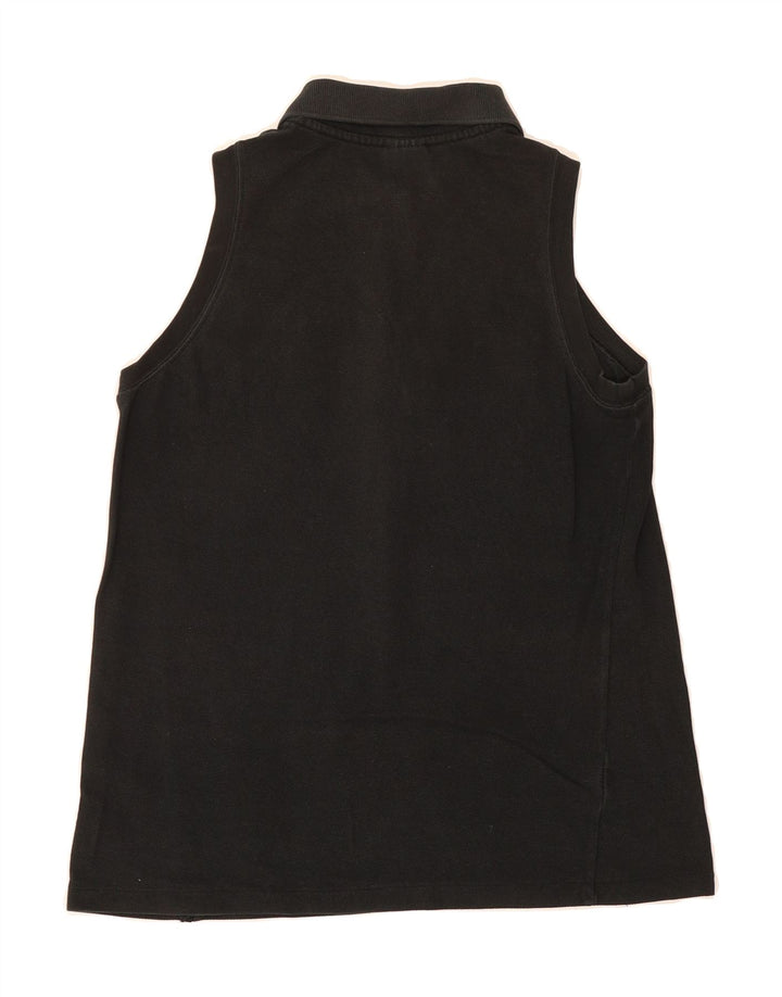 LACOSTE Womens Sleeveless Polo Shirt Size 38 Medium Black Cotton Vintage Lacoste and Second-Hand Lacoste from Messina Hembry 