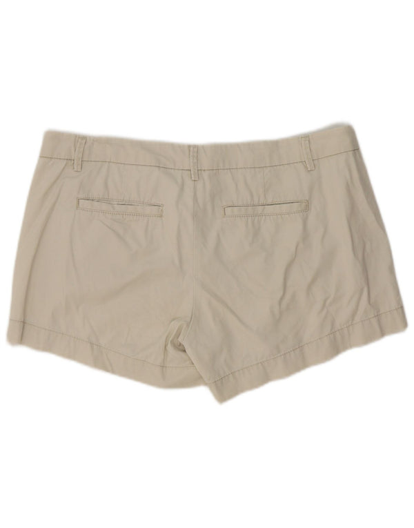 Benetton Womens Chino Shorts UK 14 Large W36 Beige Cotton