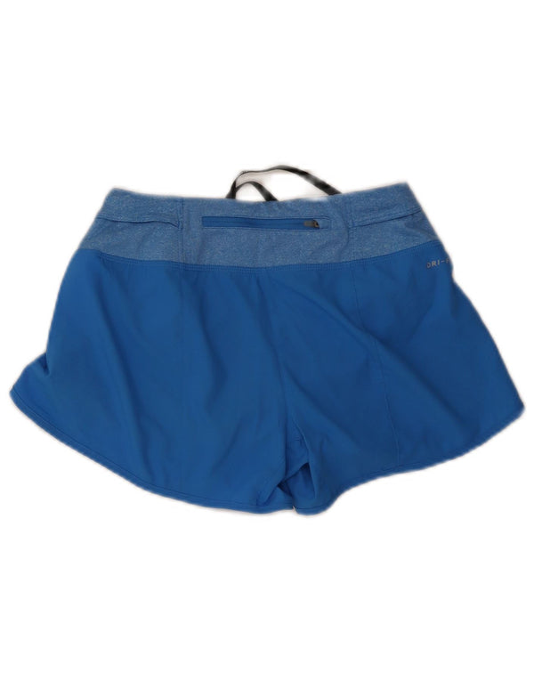 Nike Dame Dri Fit sportsshorts UK 4 XS blå polyester