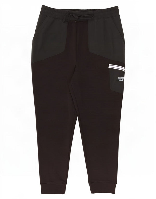 New Balance Mens Tracksuit Trousers Joggers Large Black Colourblock