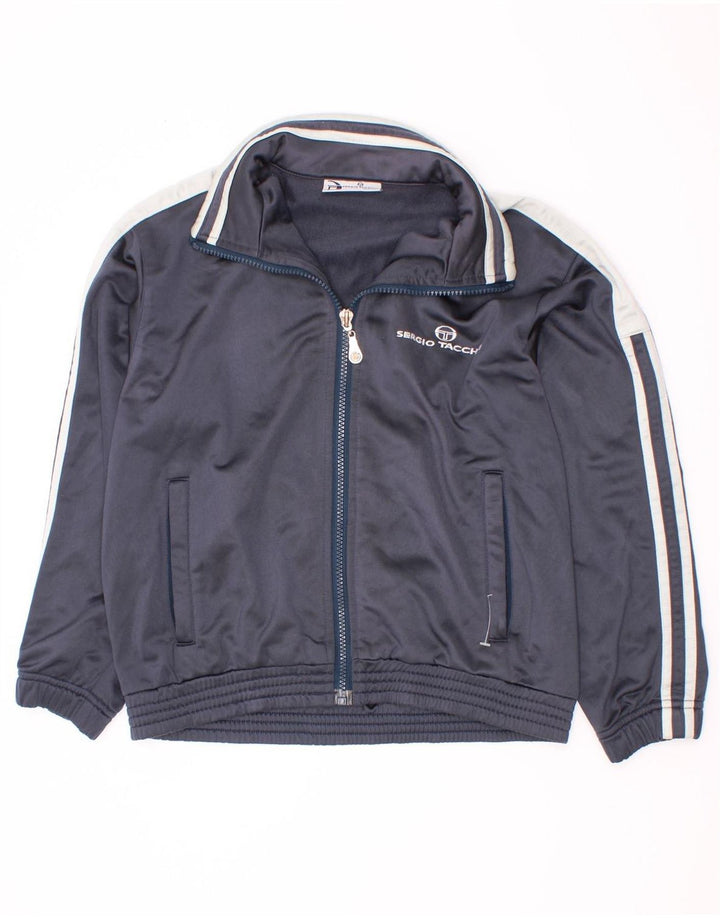 Sergio Tacchini Boys Tracksuit Top Jacket 11-12 Years Medium Navy Blue