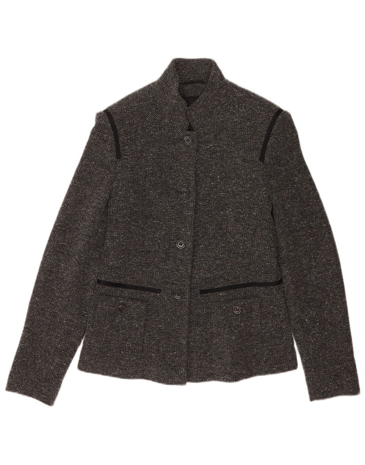 Rene Lezard Chaqueta tipo blazer de 4 botones para mujer EU 38 Gris medio moteado