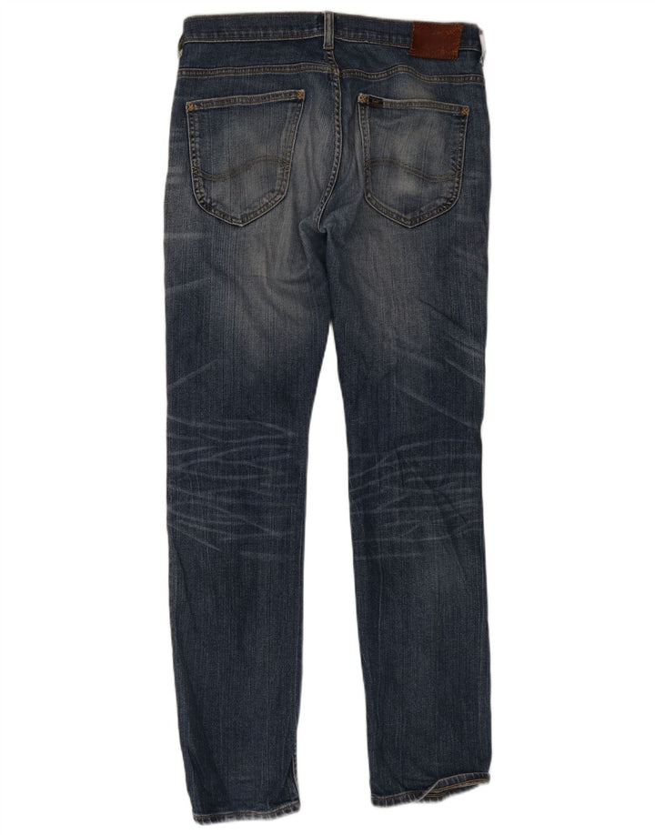 Lee Mens Powell Distressed Slim Jeans W32 L34 Blå Bomuld