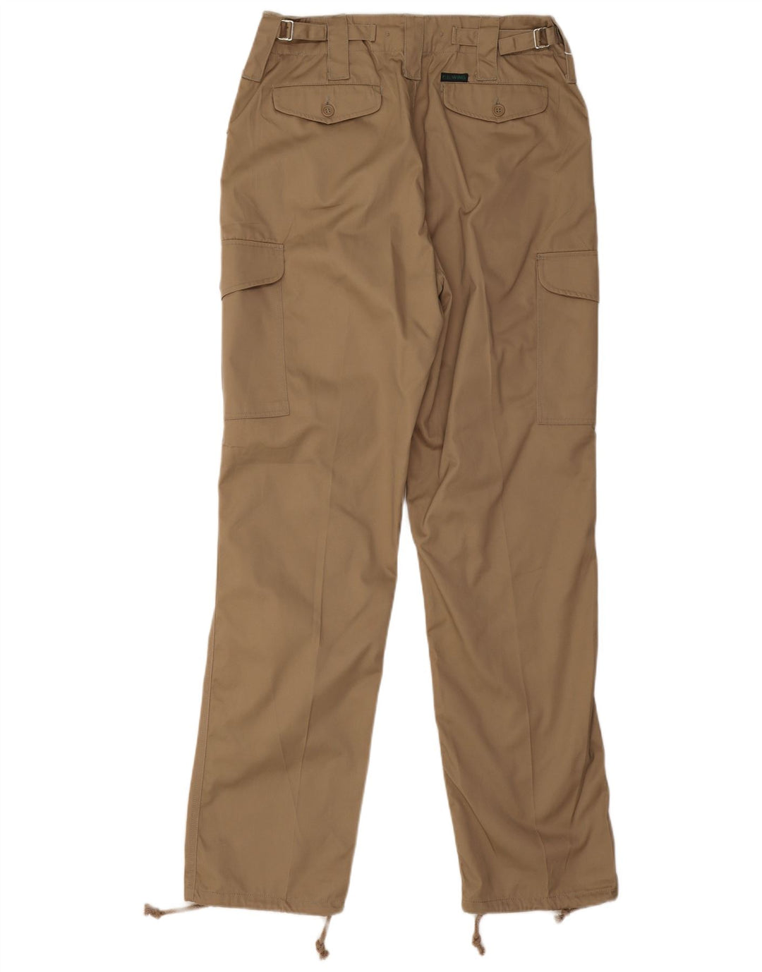 Vintage Mens Straight Cargo Trousers W32 L32 Beige Polyester