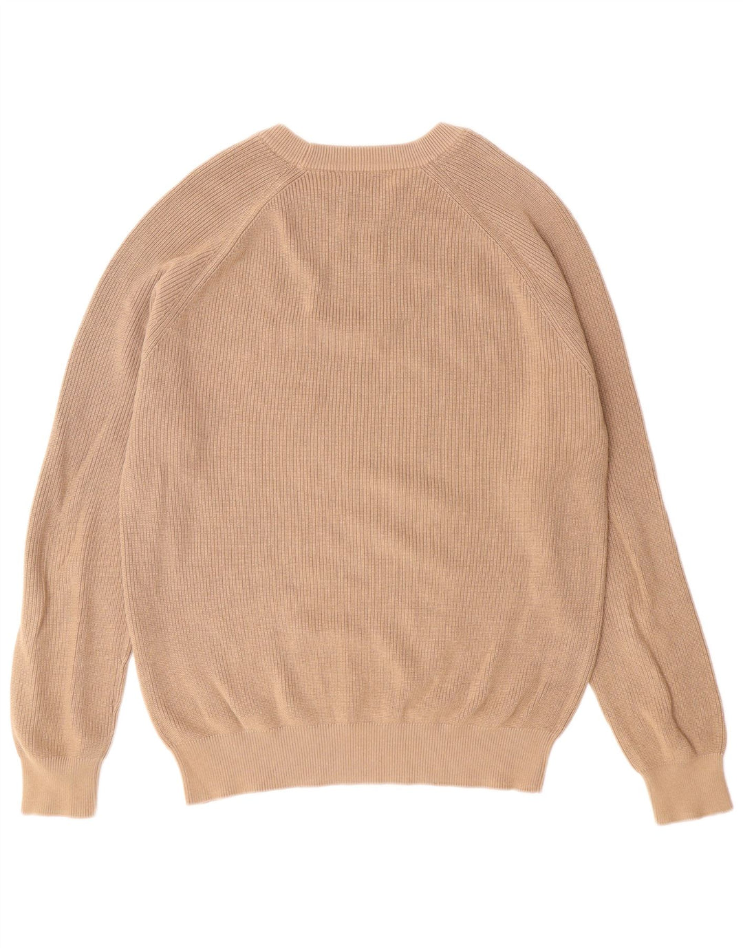 Zara Mens Crew Neck Jumper Sweater Medium Brown Cotton