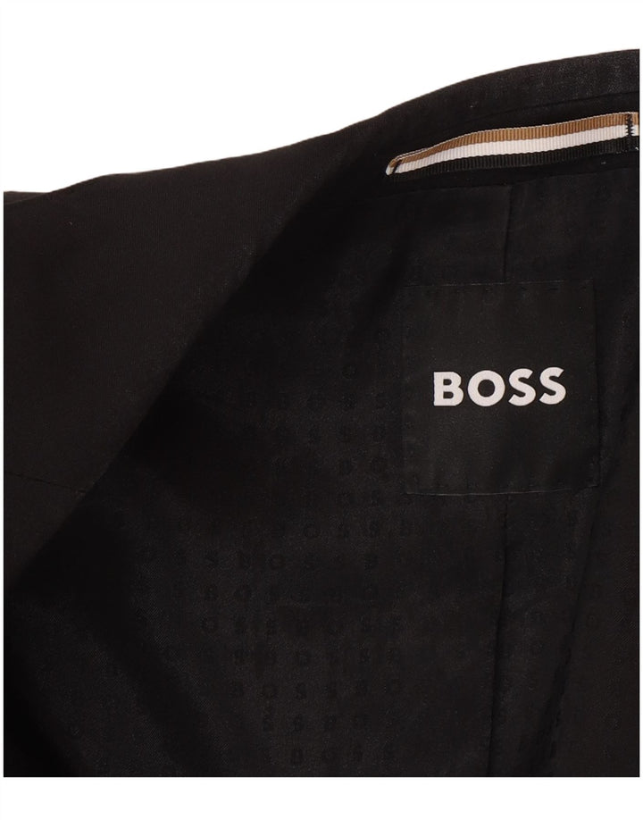 Hugo Boss Herren-Blazer mit 2 Knöpfen, EU 56, 3XL, schwarze Wolle