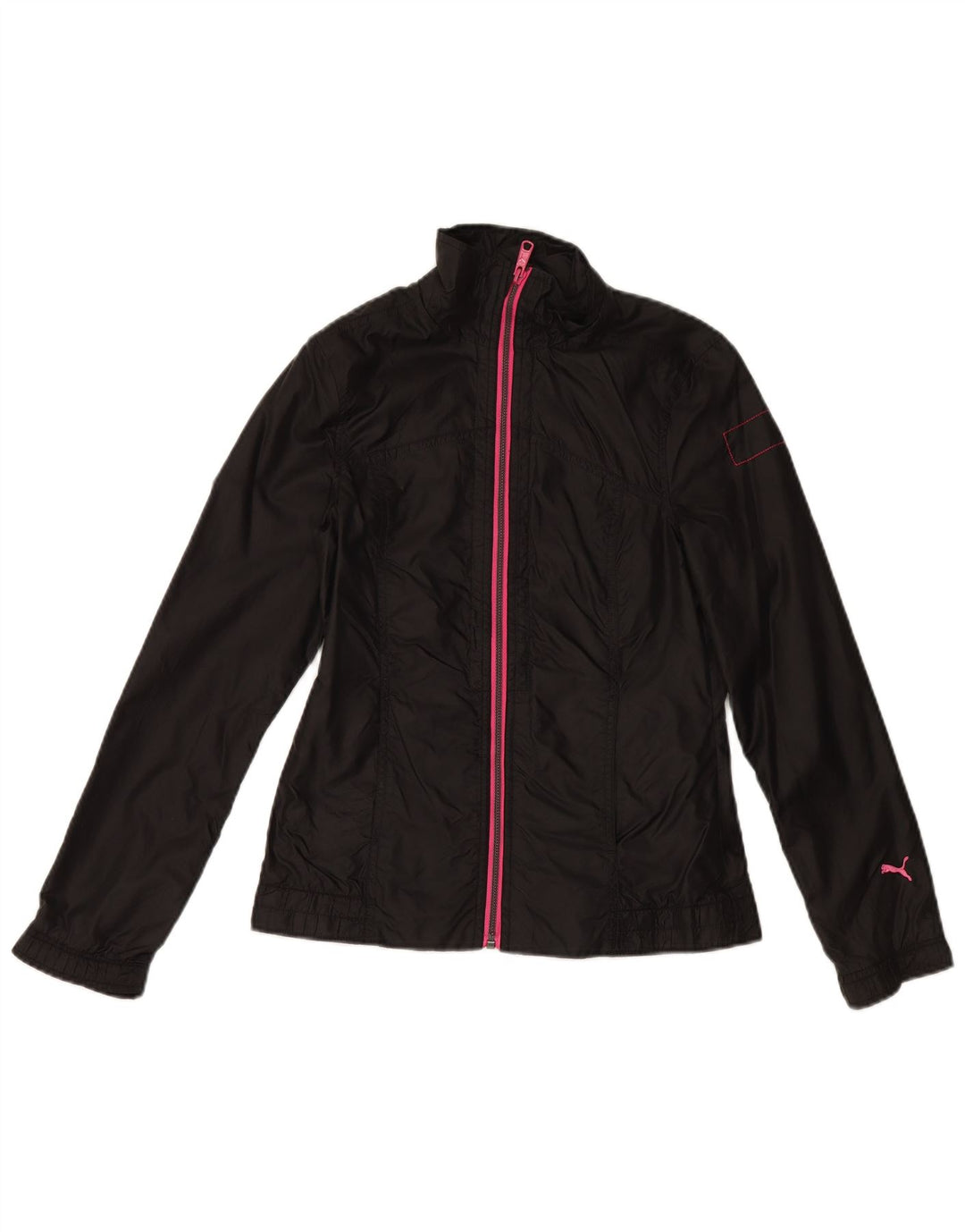 PUMA Womens Bomber Jacket UK 8 Small Black Polyester