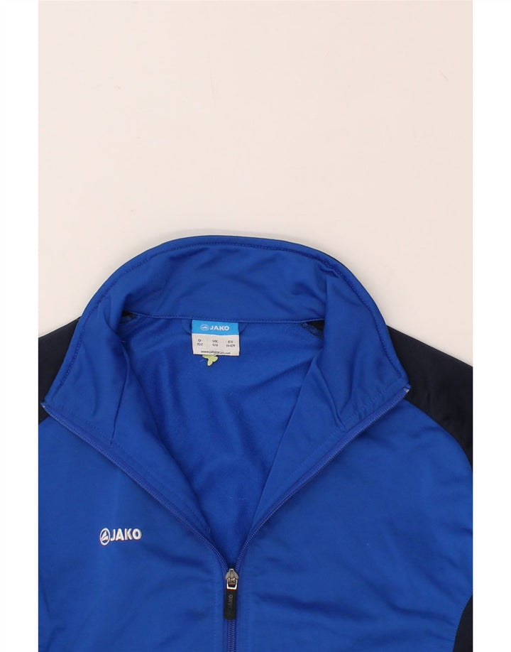 JAKO Boys Tracksuit Top Jacket 11-12 Years Blue Colourblock Vintage Jako and Second-Hand Jako from Messina Hembry 