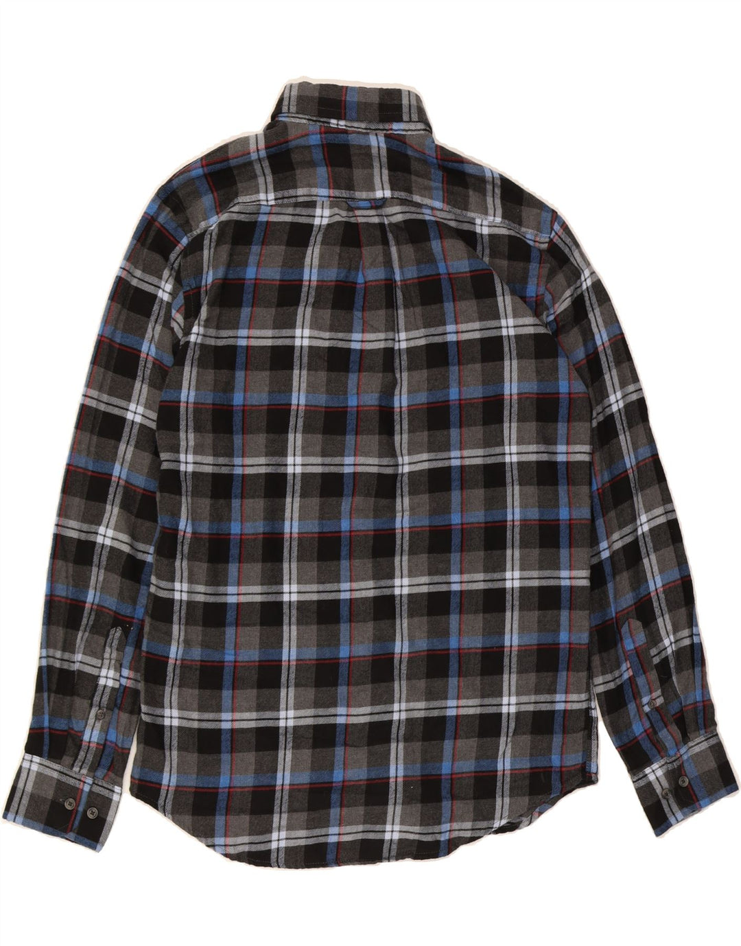 IZOD Mens Flannel Shirt Small Grey Check Cotton Vintage Izod and Second-Hand Izod from Messina Hembry 