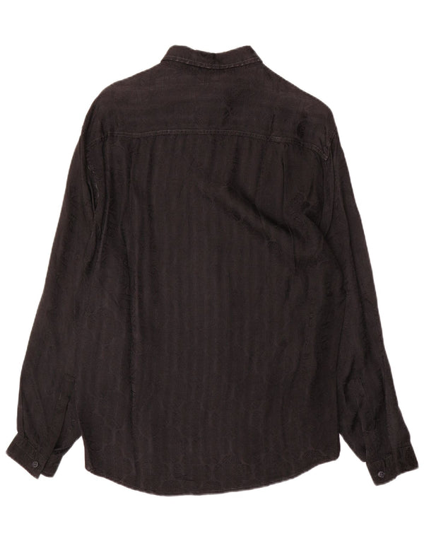Camicia Azzurra Uomo Small Nera Geometrica