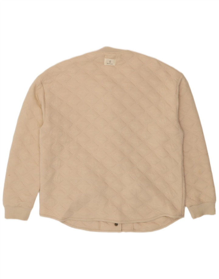Barbour Damen Übergroße Steppjacke UK 10 Small Beige Baumwolle