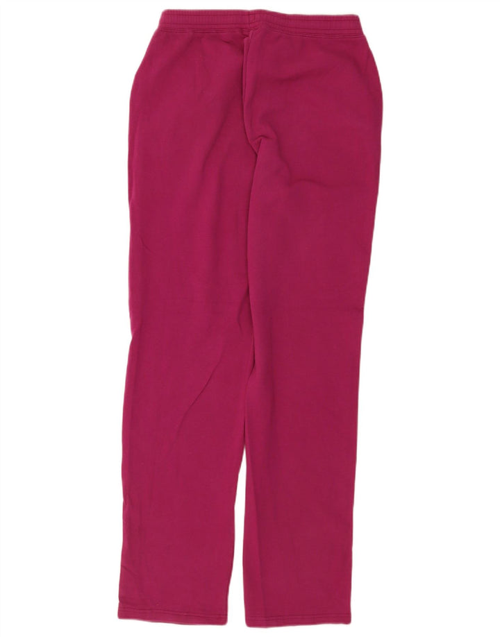 Sergio Tacchini Womens Tracksuit Trousers IT 42 Medium Pink Cotton