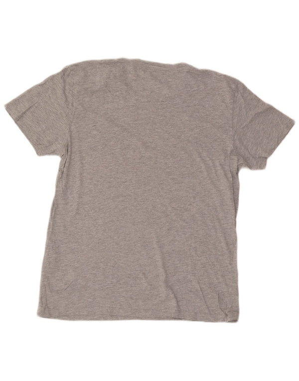 Jack & Jones Herre Regular Fit Grafisk T-Shirt Top XL Grå Flecked Bomuld