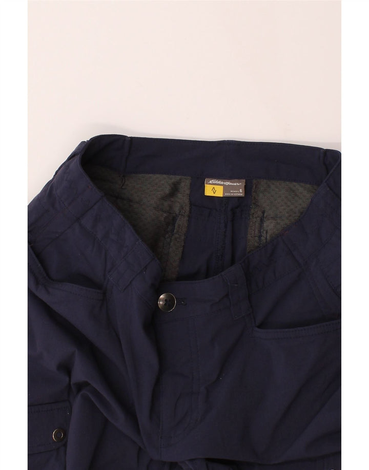 EDDIE BAUER Womens Cargo Capri Trousers US 6 Medium W28 L21 Navy Blue Vintage Eddie Bauer and Second-Hand Eddie Bauer from Messina Hembry 