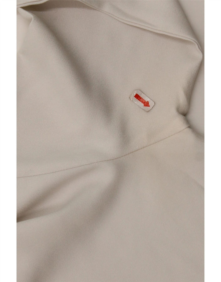 ZARA Womens Long Sleeve Front Tie Blouse Top UK 14 Medium White