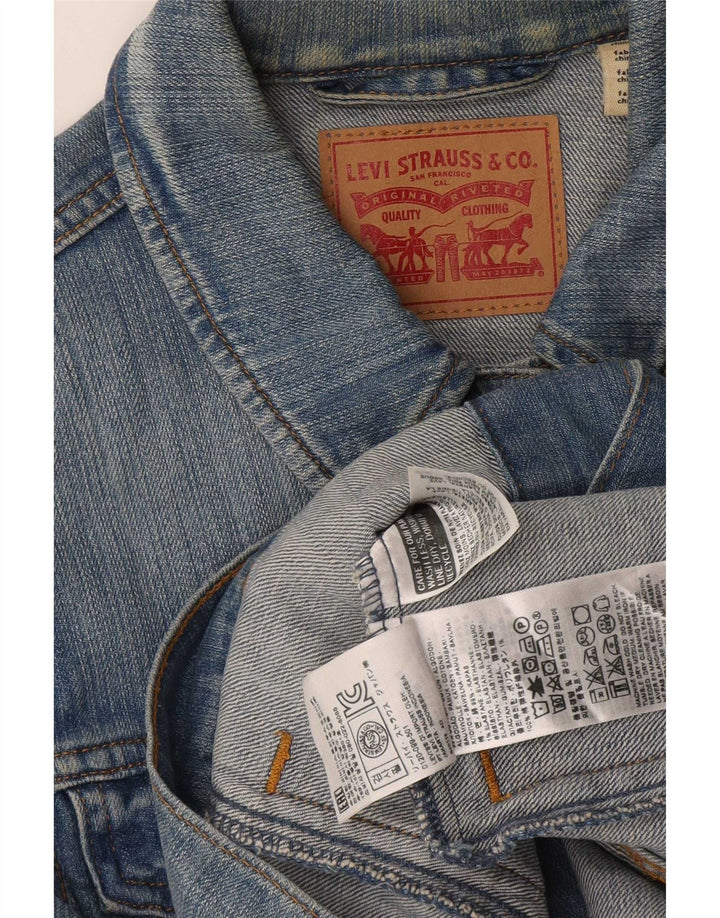 Levi's Womens Denim Jacket UK 12 Medium Blue Cotton