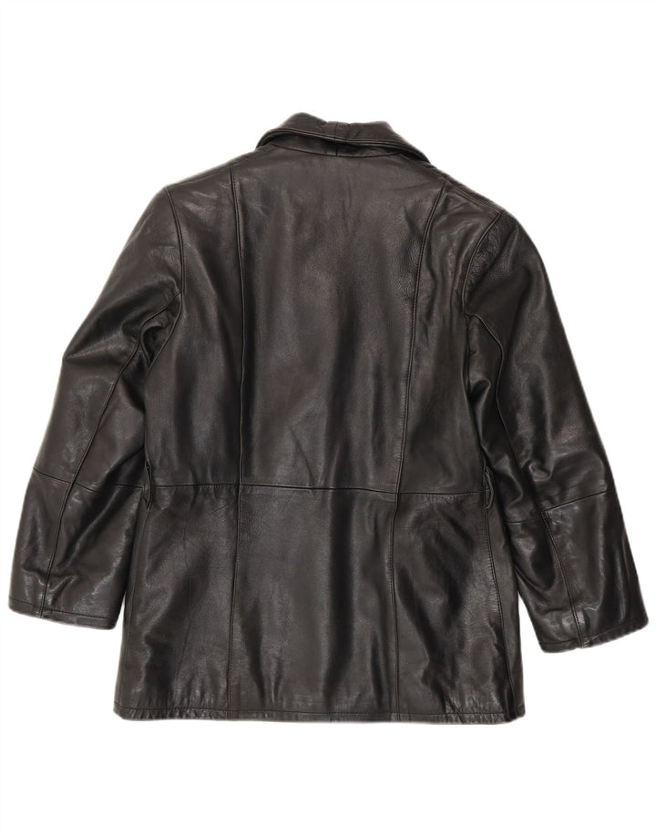 Arianna Damen Lederjacke IT 42 Mittelschwarzes Leder