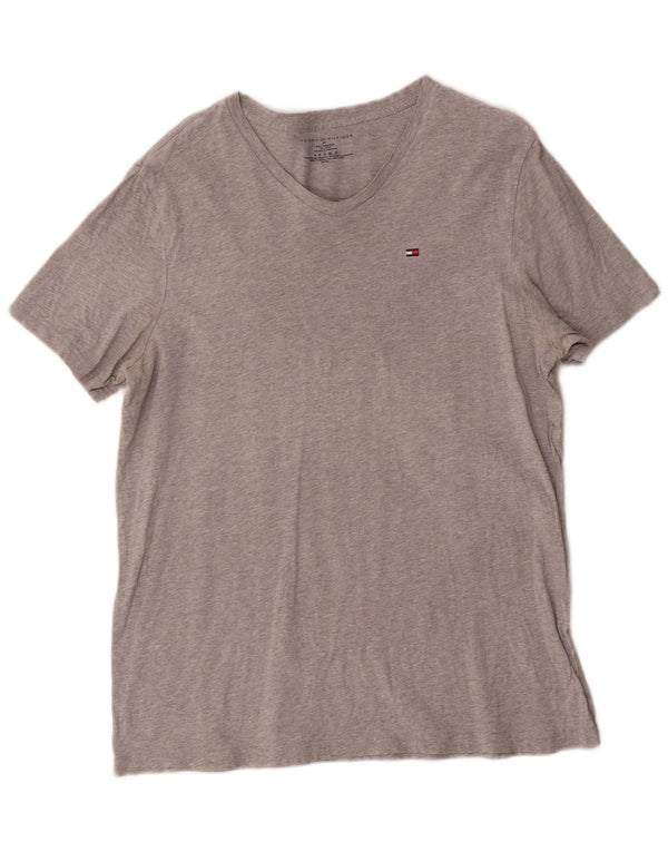 Tommy Hilfiger T-Shirt Homme Gris Moyen Moucheté Coton