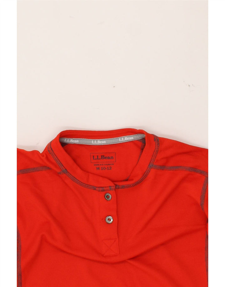 L.L.BEAN Girls Top Long Sleeve 10-11 Years Medium Red Vintage L.L.Bean and Second-Hand L.L.Bean from Messina Hembry 