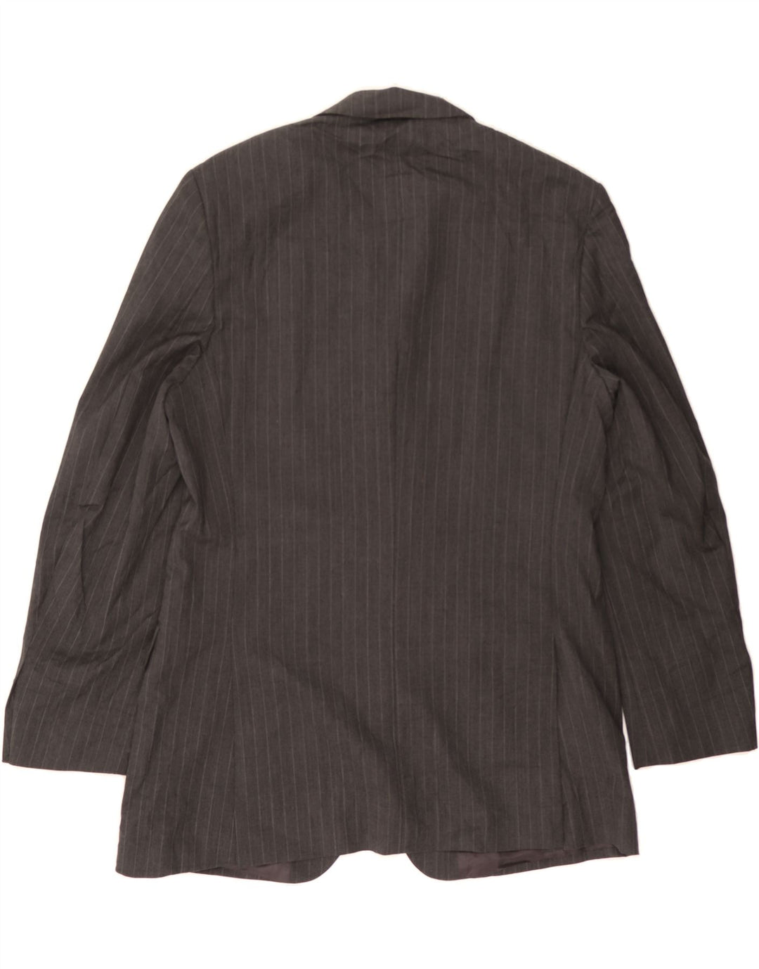 JAEGER Mens 2 Button Blazer Jacket UK 42 XL Grey Striped Wool Vintage Jaeger and Second-Hand Jaeger from Messina Hembry 