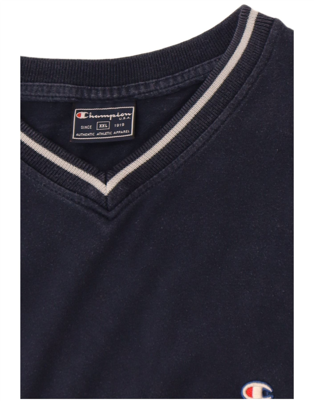 Champion Mens T-Shirt Top 2XL Navy Blue
