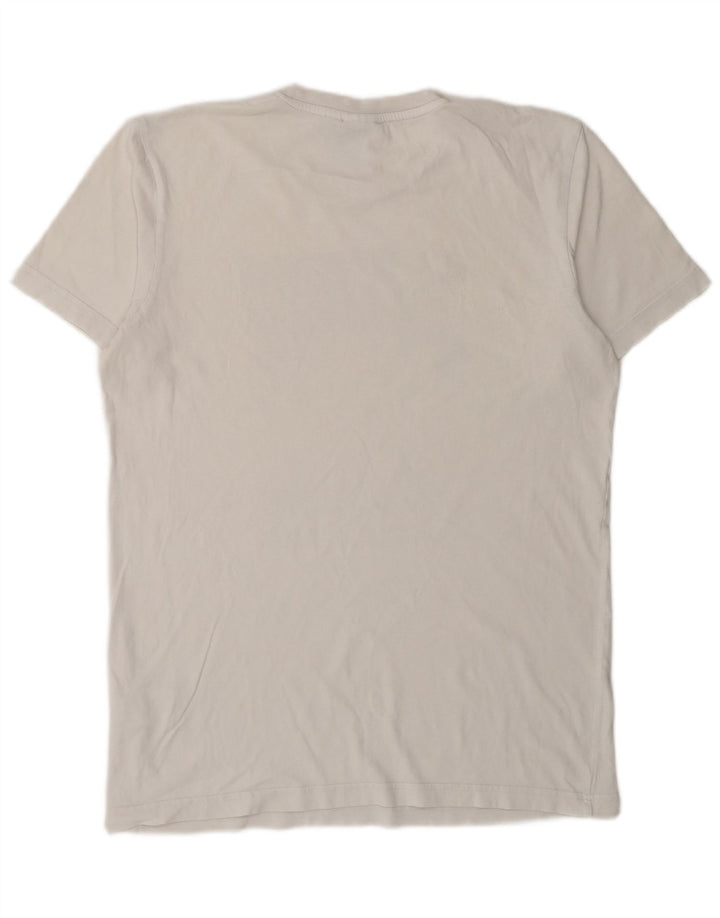 ADIDAS Mens Graphic T-Shirt Top Medium White Cotton