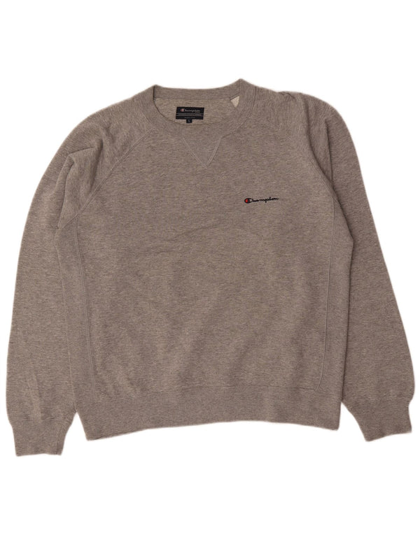 Champion Herre Sweatshirt Jumper Large Grå Bomuld