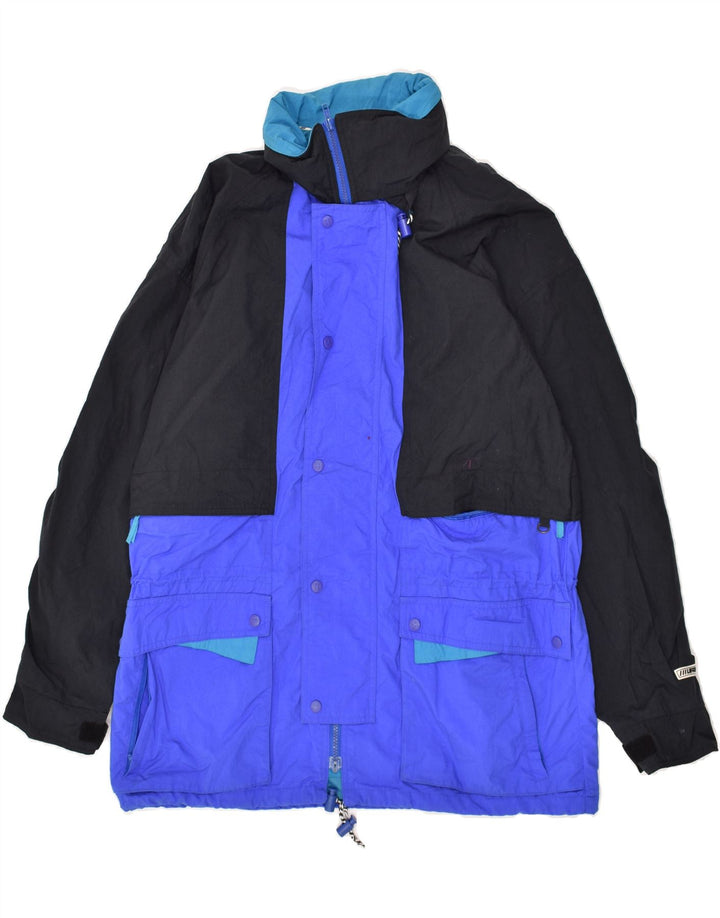 HELLY HANSEN Mens Windbreaker Jacket UK 38 Medium Black Colourblock Nylon Vintage Helly Hansen and Second-Hand Helly Hansen from Messina Hembry 