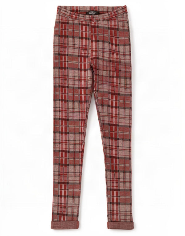 Leggings grafic Topshop pentru femei UK 8 Small Red Check Poliester