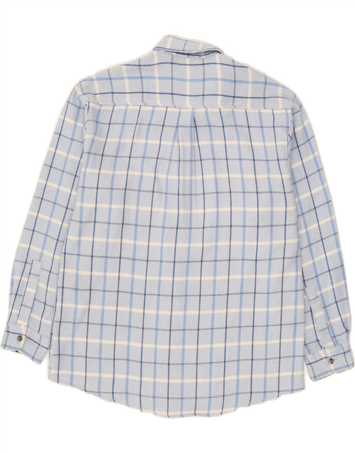 TURNPIKE Mens Flannel Shirt Large Blue Check Acrylic Classic Vintage Turnpike and Second-Hand Turnpike from Messina Hembry 