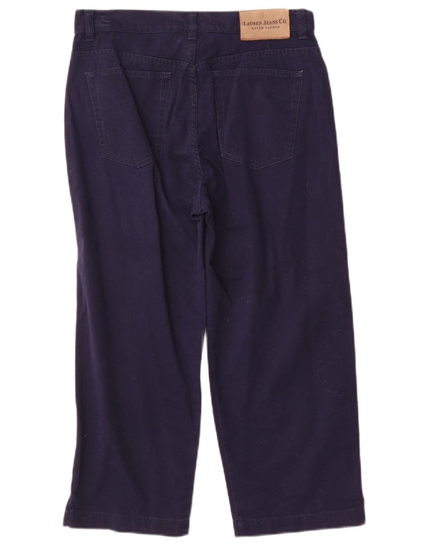 Pantaloni capri cu talie înaltă pentru femei Ralph Lauren US 6 Medium W28 L21 Bleumarin
