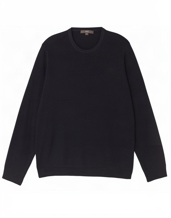 Maglione maglione girocollo da uomo Marks & Spencer 2XL acrilico blu navy