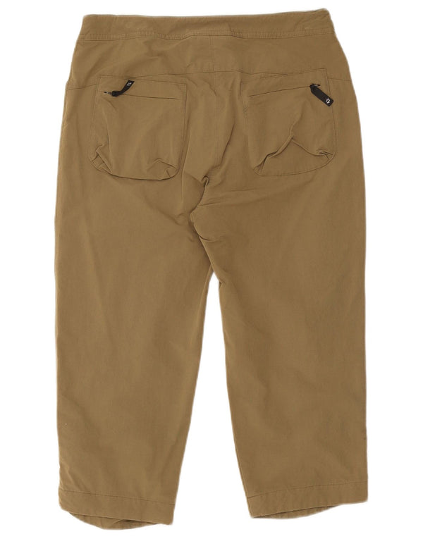 Pantaloni capri da trekking da donna Jack Wolfskin UK 8/10 Small W28 L18 Khaki
