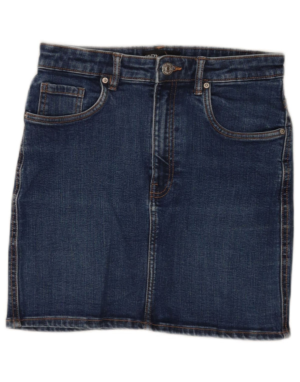 Женская джинсовая мини-юбка Zara Medium W28 Синяя