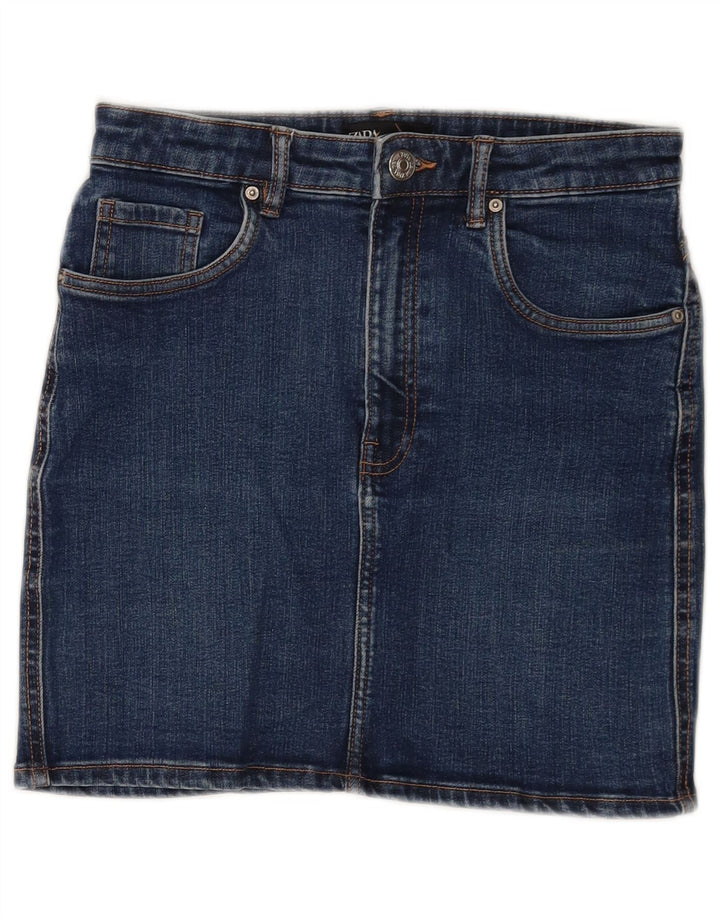 Женская джинсовая мини-юбка Zara Medium W28 Синяя