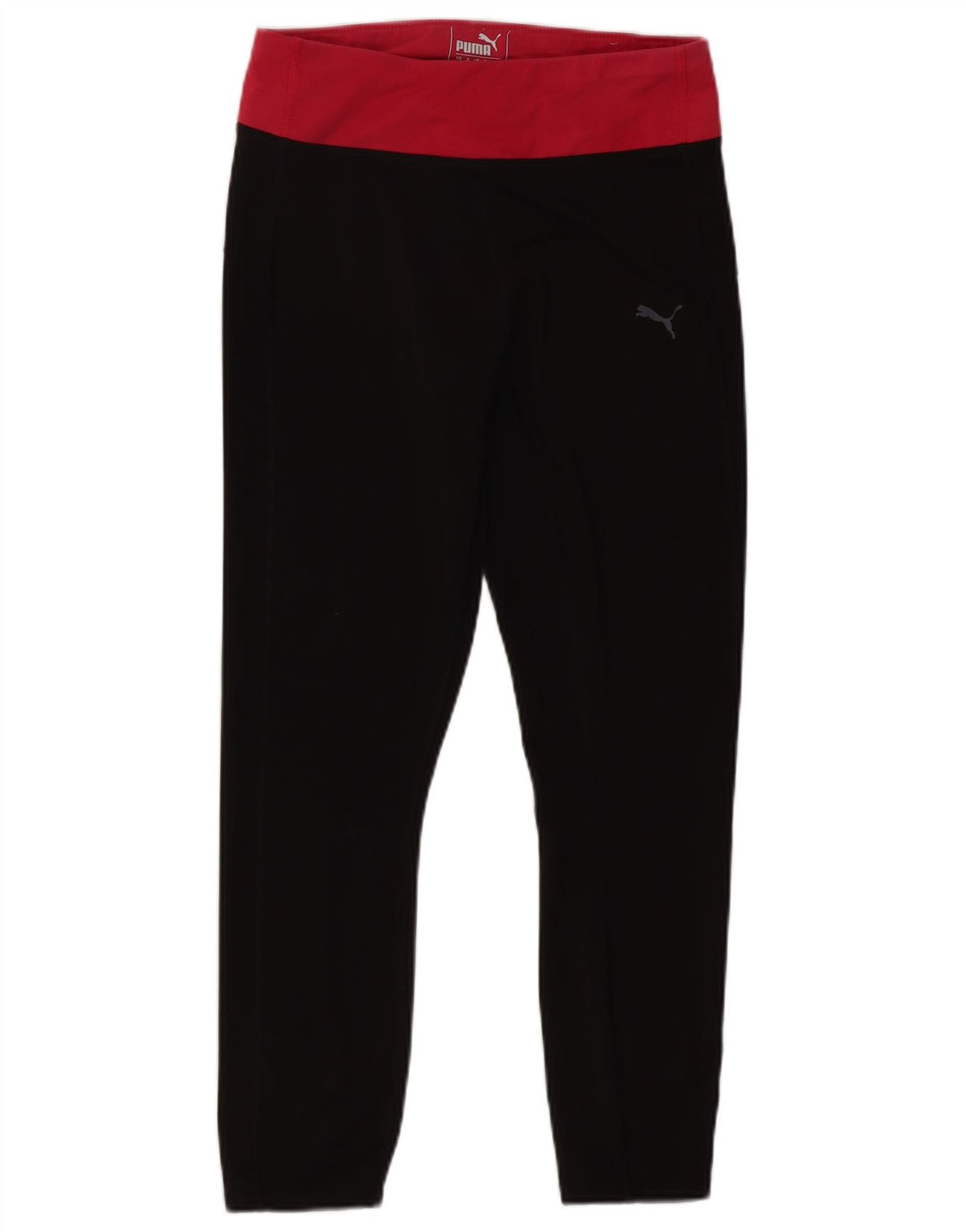 Puma Womens Crop Leggings UK 8 Small Black Colourblock Polyester