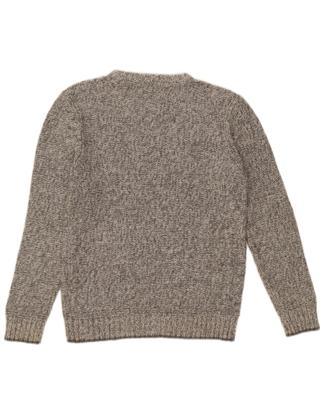 Maglione girocollo da uomo Fat Face in cotone chiazzato grigio medio