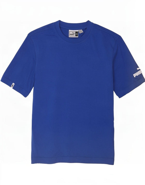 T-shirt da uomo Puma Top XS in cotone blu