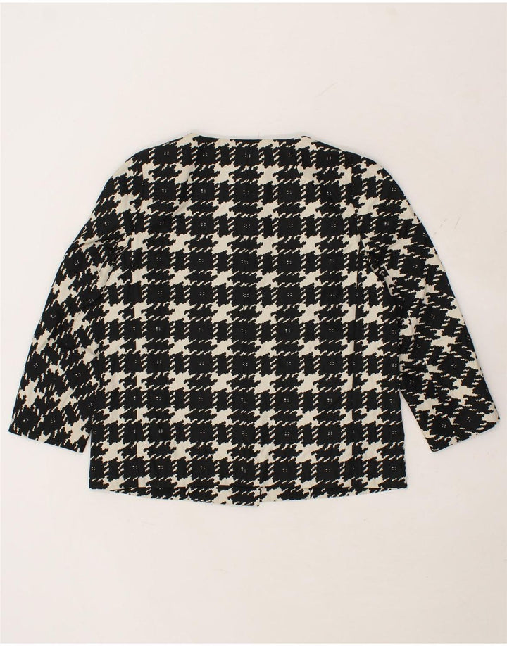 MAX MARA Dame Blazer Jacket UK 12 Medium Sort Ternet polyester