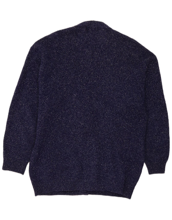 J. C. Twidd Męski sweter rozpinany 2XL Niebieski Argyle/Diamentowa wełna Klasyczny