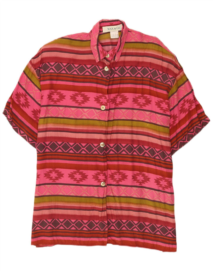 Max&Co. Chemise à manches courtes pour femme UK 42 Medium Multicolore Géométrique