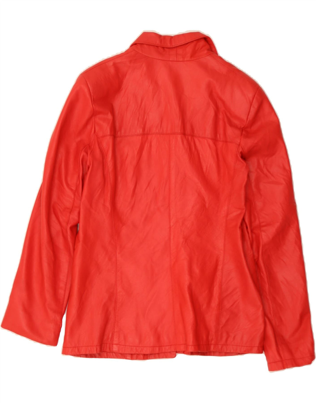 FALCONPEL Womens 3 Button Leather Blazer Jacket IT 48 XL Red Leather Vintage Falconpel and Second-Hand Falconpel from Messina Hembry 