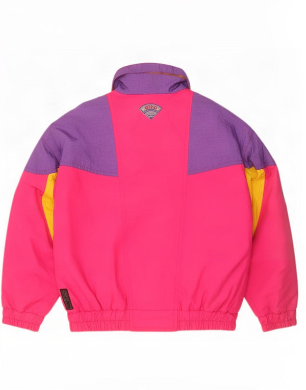 Elho Mens Loose Fit Ski Jacket IT 48 Medium Pink Colourblock Polyester