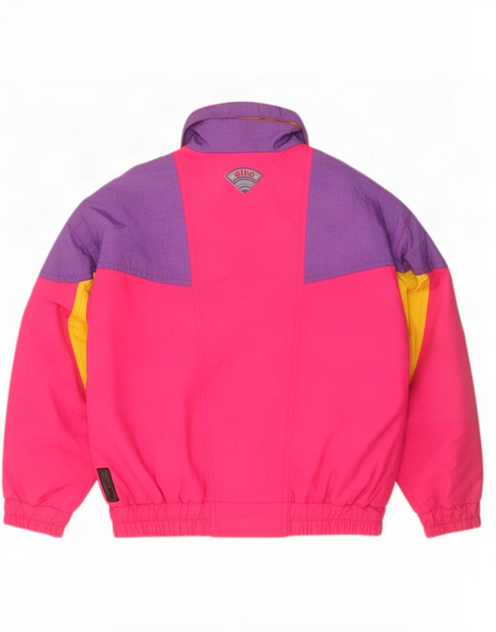 Elho Mens Loose Fit Ski Jacket IT 48 Medium Pink Colourblock Polyester