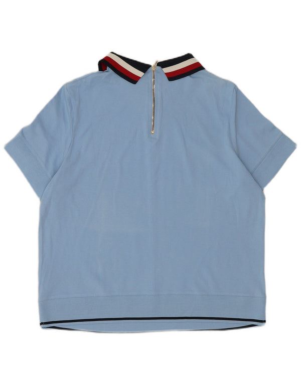 Tommy Hilfiger Womens Polo Shirt UK 18 XL Blue Striped Cotton