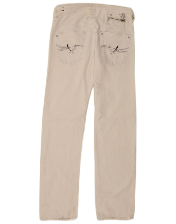 Jeans dritti da uomo Diesel Onijo W29 L34 cotone bianco