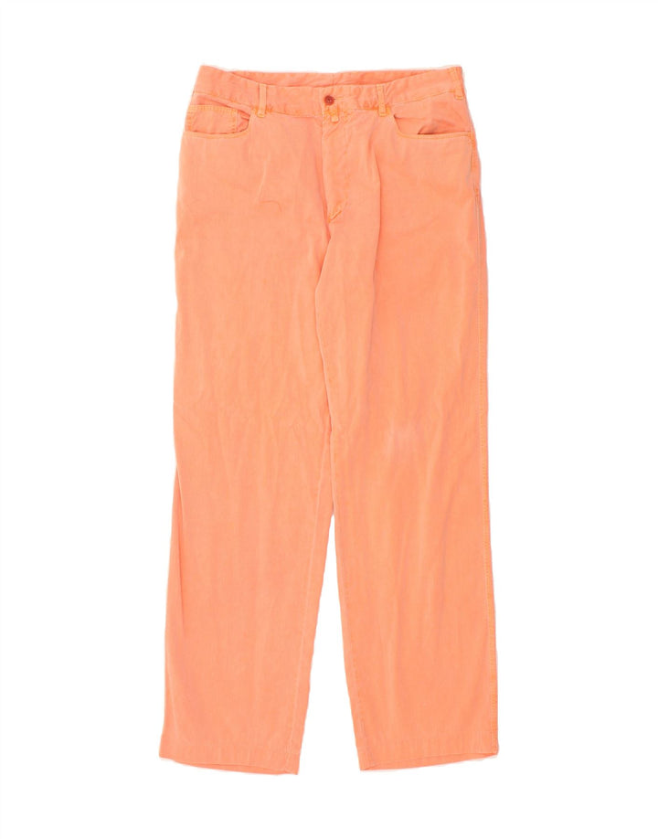 FACONNABLE Womens Straight Casual Trousers IT 44 Medium W32 L30 Orange Vintage Faconnable and Second-Hand Faconnable from Messina Hembry 